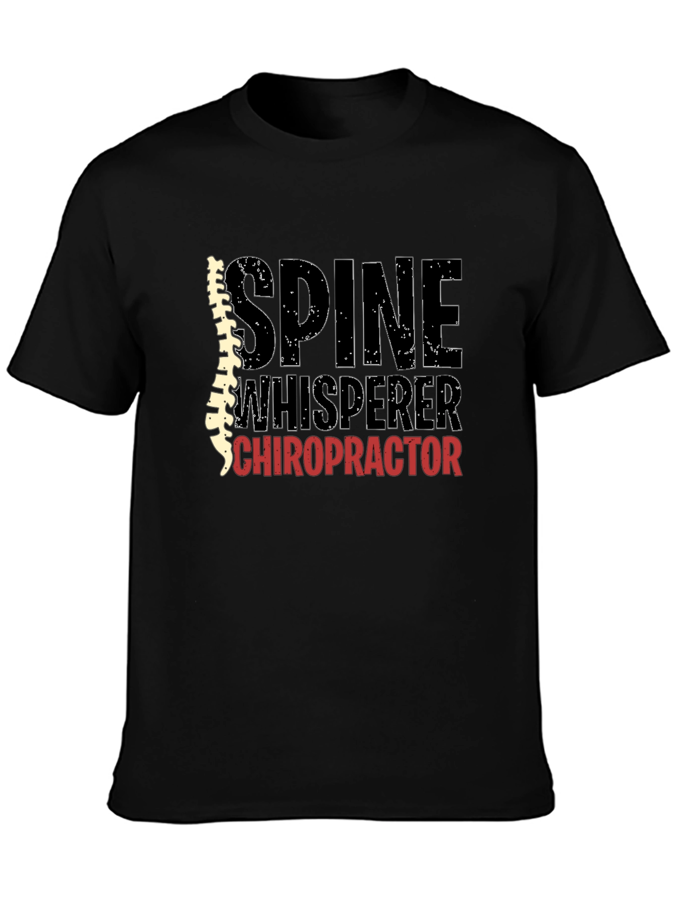 Spine Whisperer Chiropractor T-Shirt - Black
