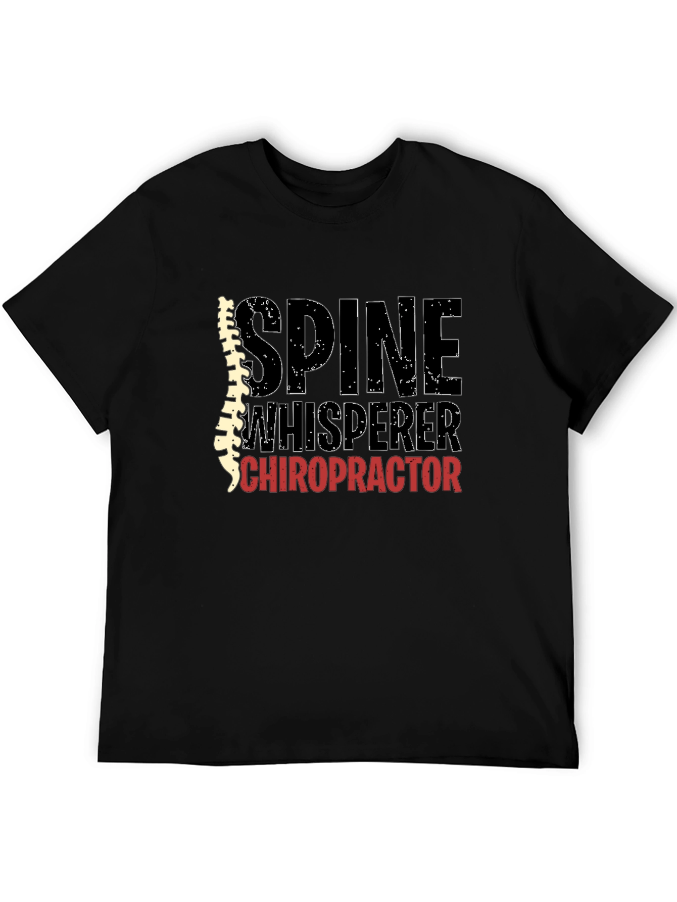 Spine Whisperer Chiropractor T-Shirt - Black