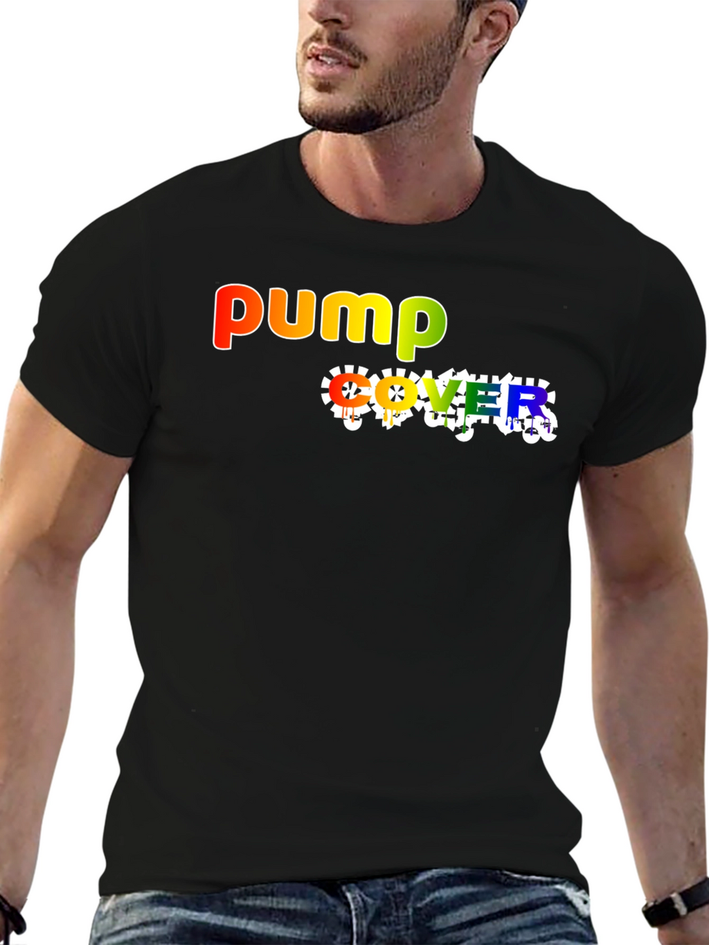 Pump Cover T-Shirt - Rainbow Graphic Tee