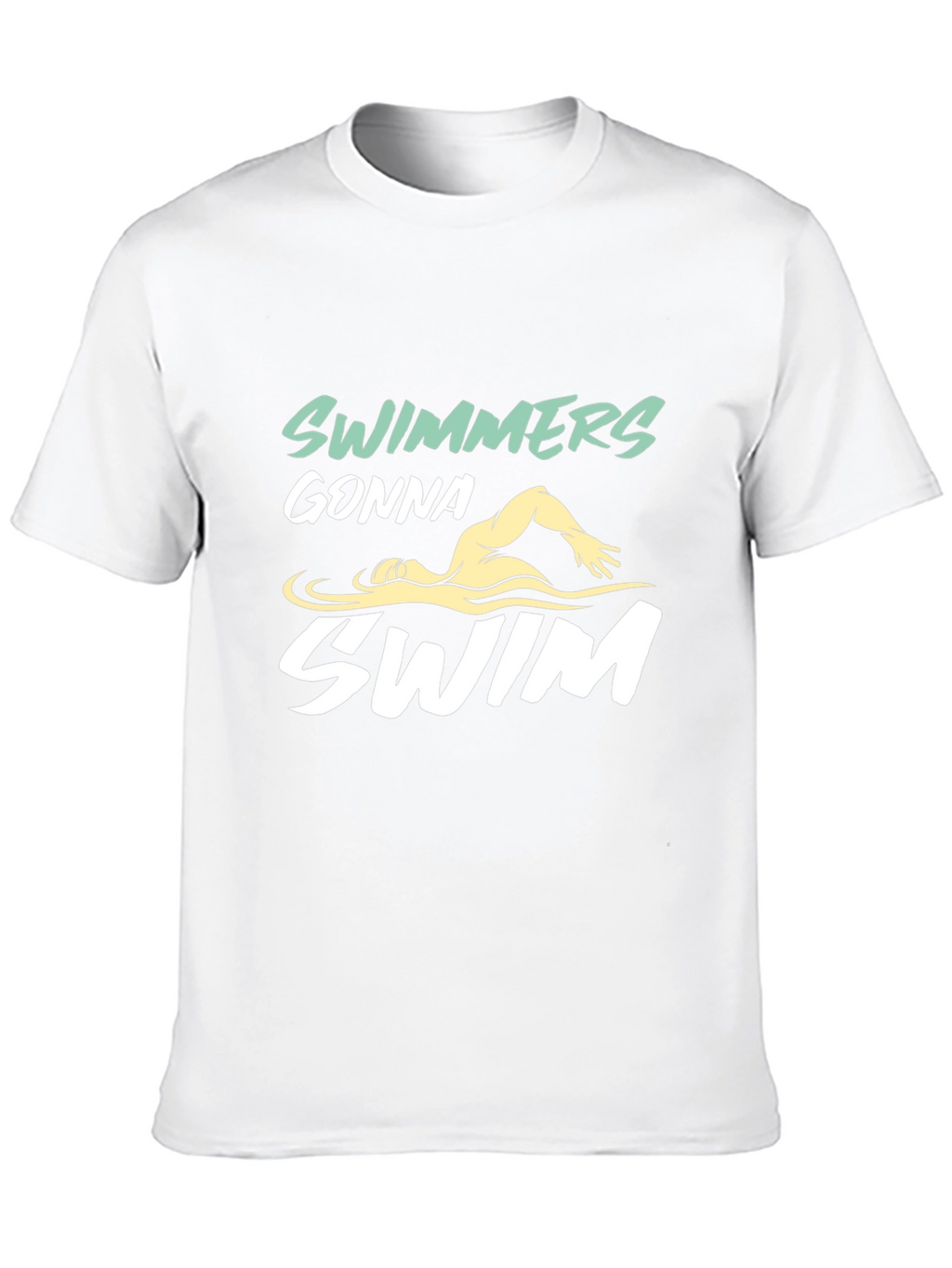 Swimmers Gonna Swim Graphic Tee - Black Cotton