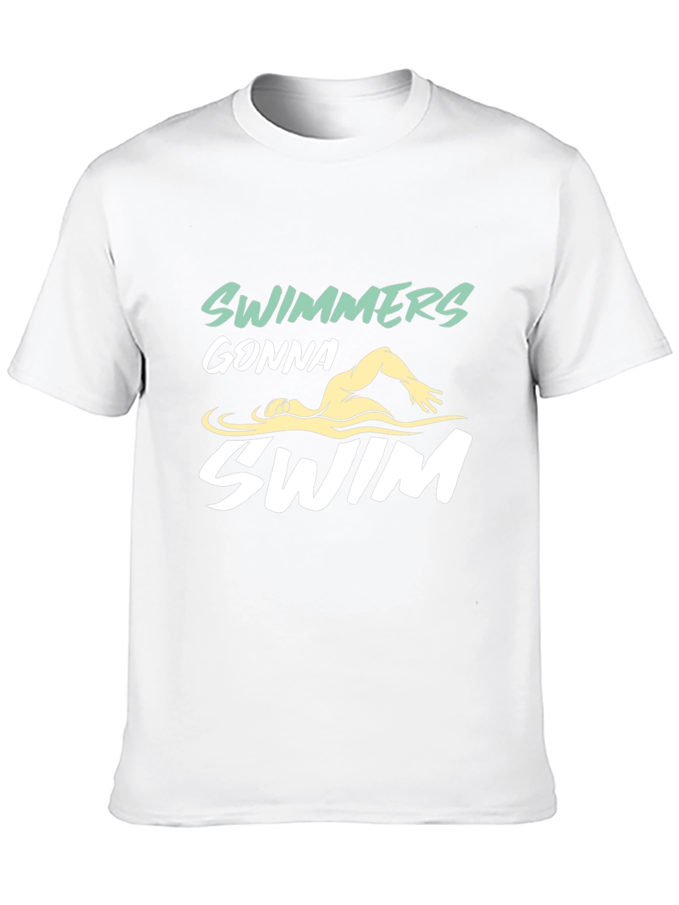 Swimmers Gonna Swim Graphic Tee - Black Cotton