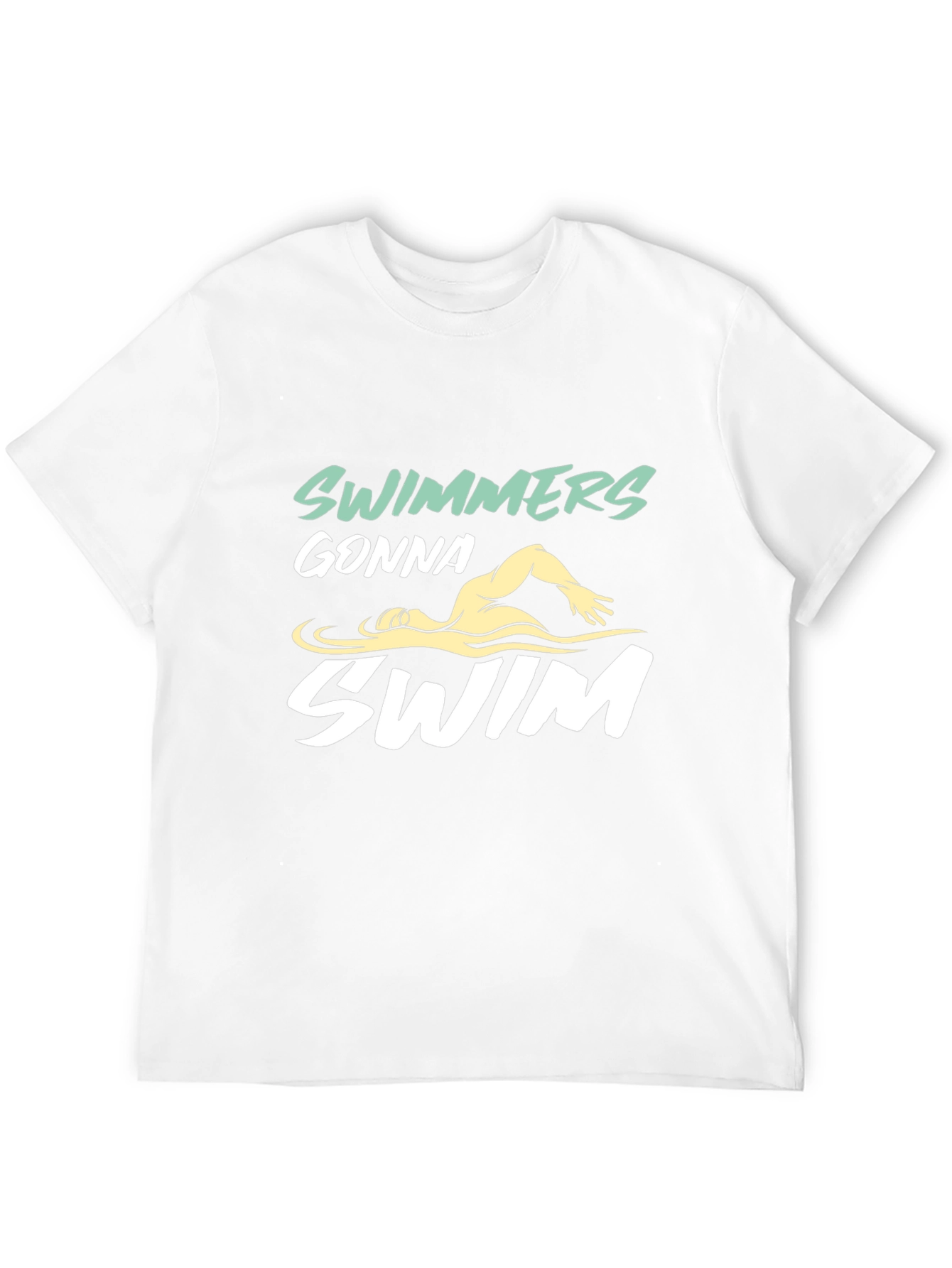 Swimmers Gonna Swim Graphic Tee - Black Cotton
