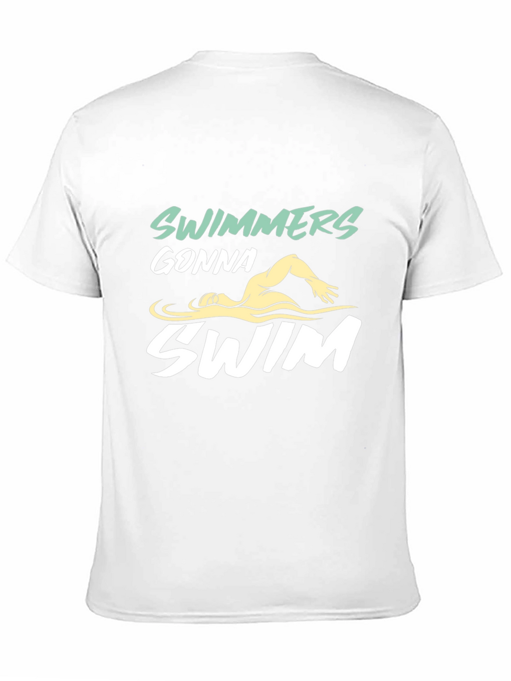 Swimmers Gonna Swim Graphic Tee - Black Cotton