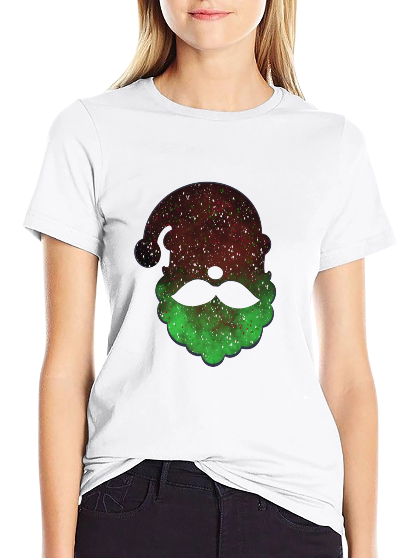 Festive Santa Head Graphic Tee