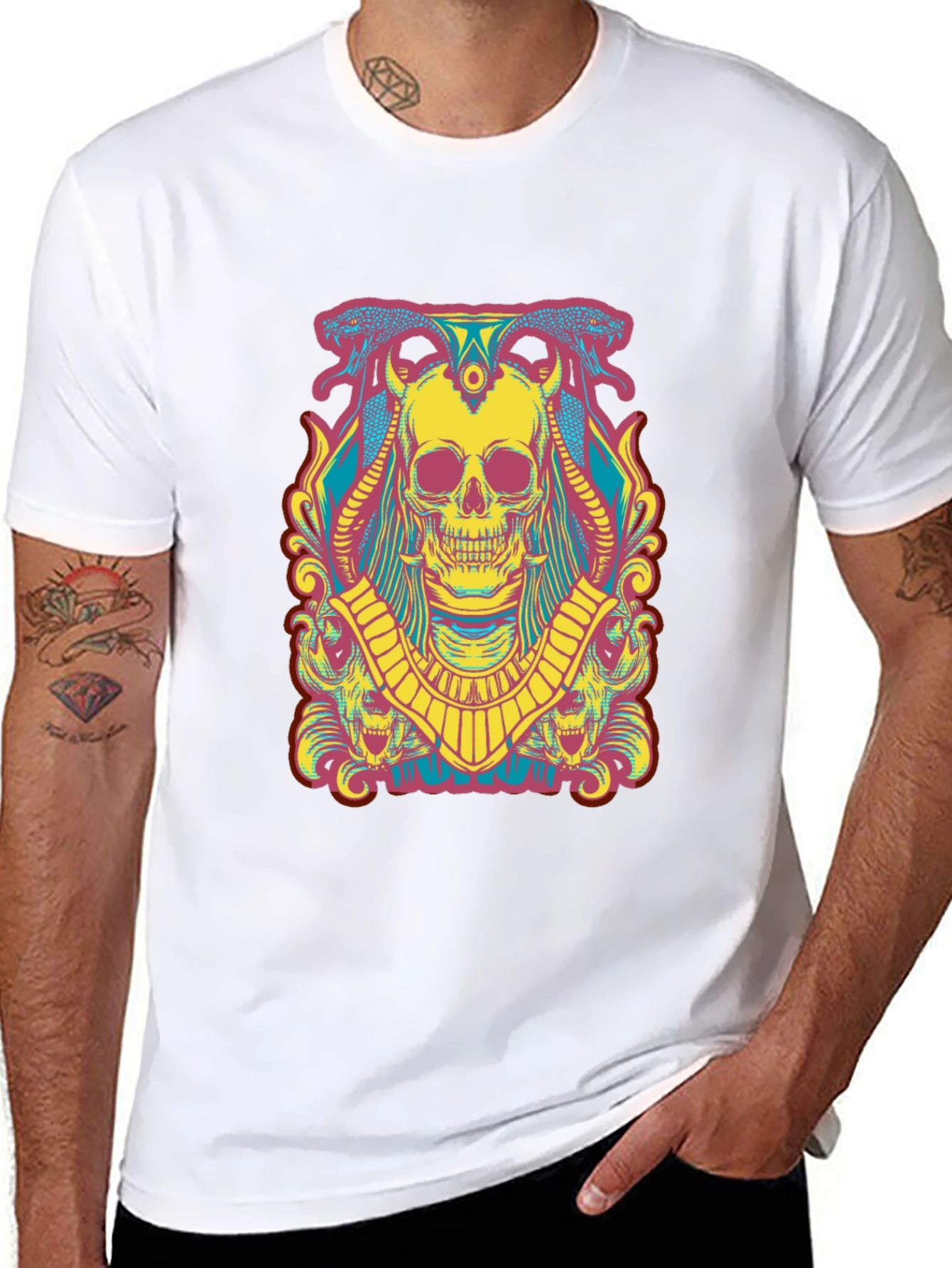 Skull Graphic T-Shirt - Mens Short Sleeve Tee