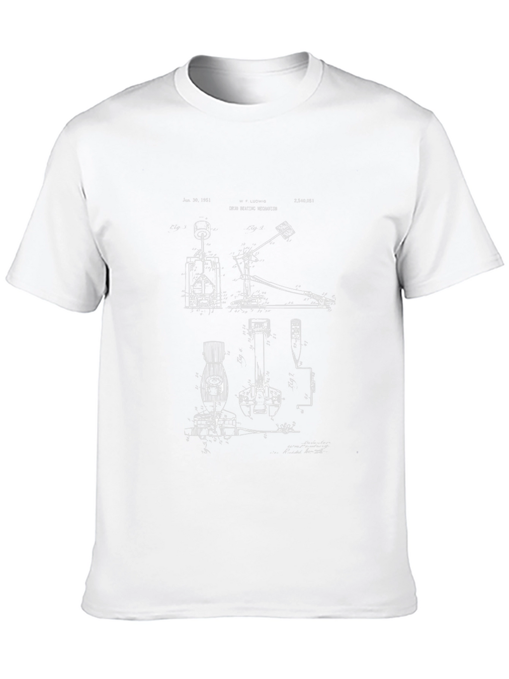 Drum Pedal Patent Black T-Shirt
