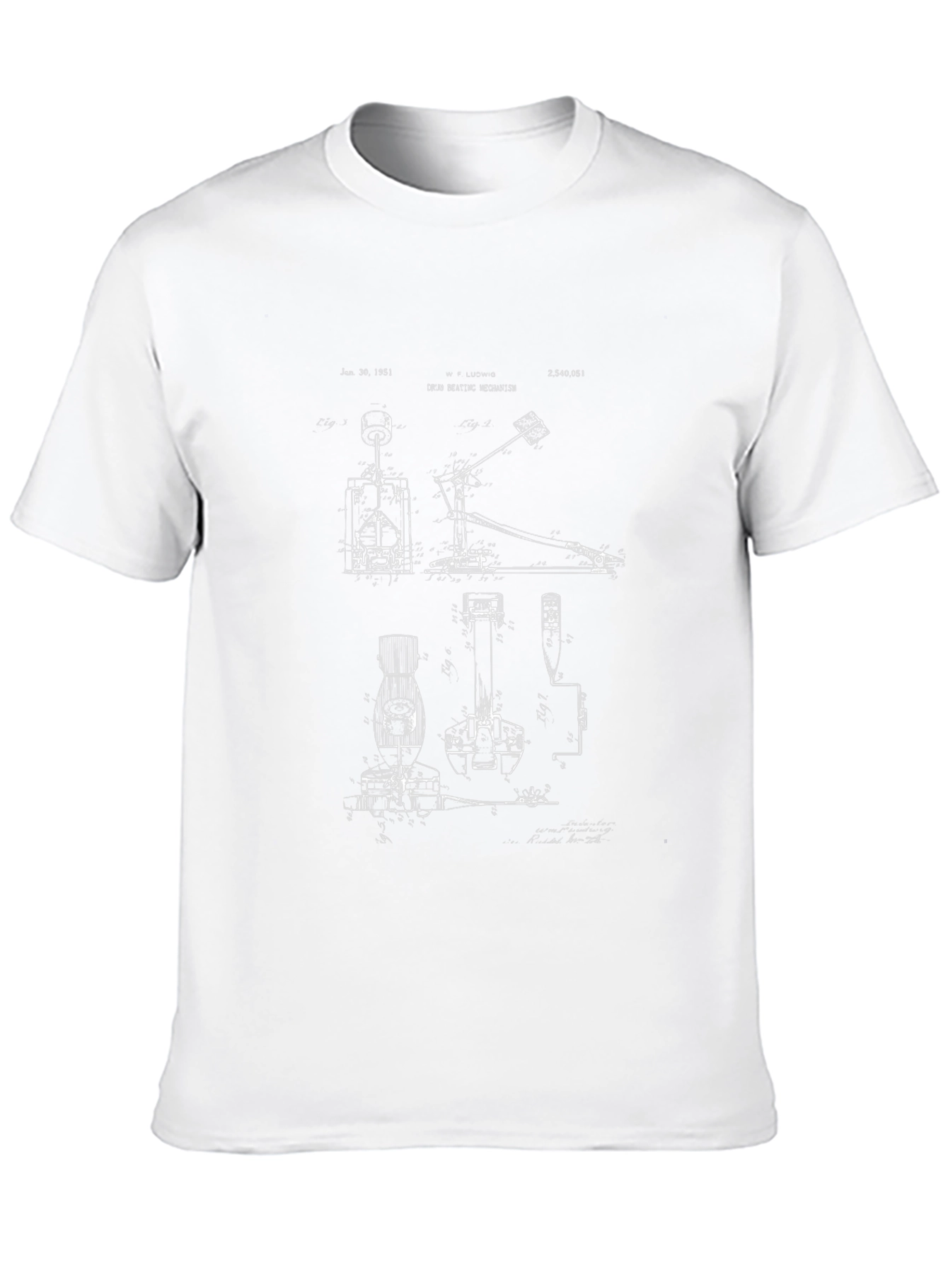 Drum Pedal Patent Black T-Shirt