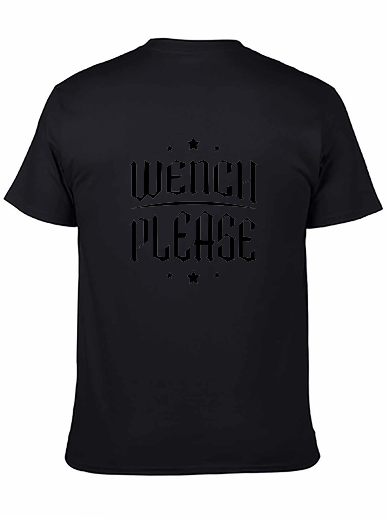 Wench Please Graphic T-Shirt - Black Cotton Tee
