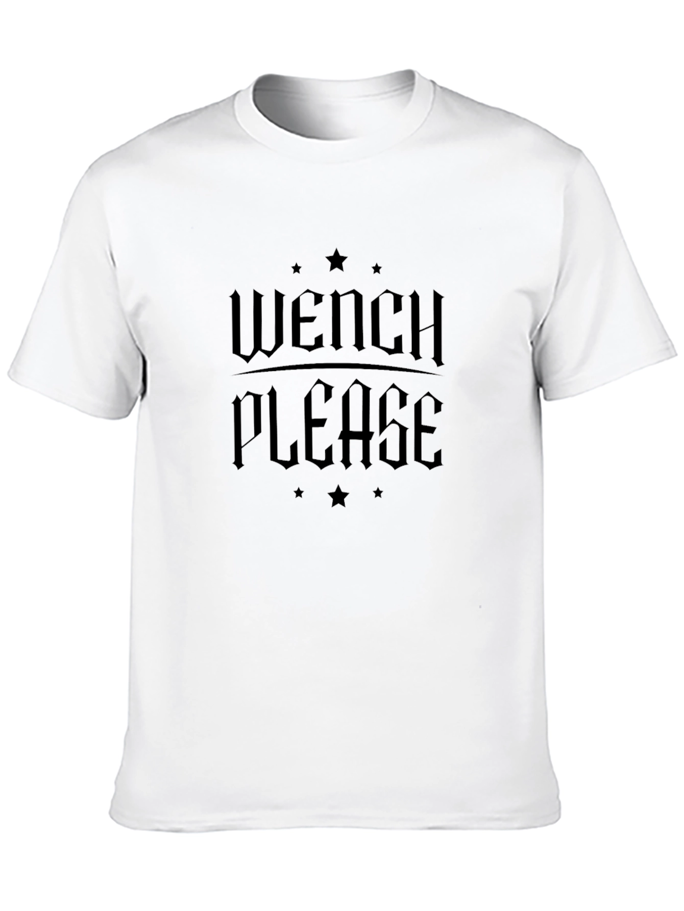 Wench Please Graphic T-Shirt - Black Cotton Tee