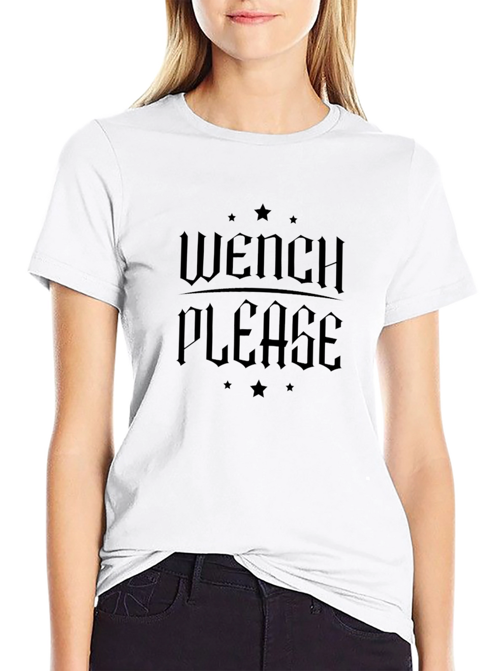 Wench Please Graphic T-Shirt - Black Cotton Tee