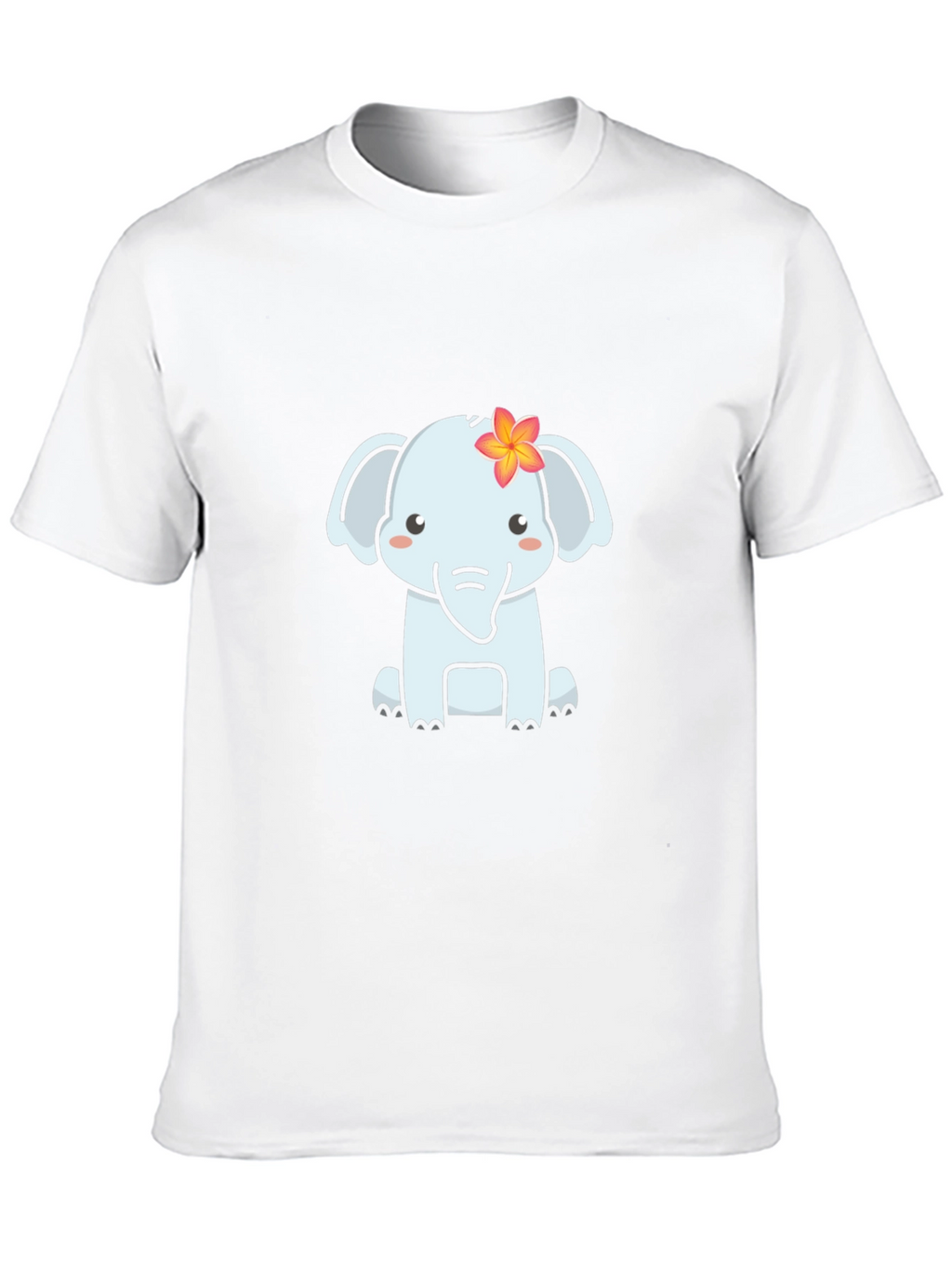 Cute Elephant Graphic T-Shirt - Soft Black Tee