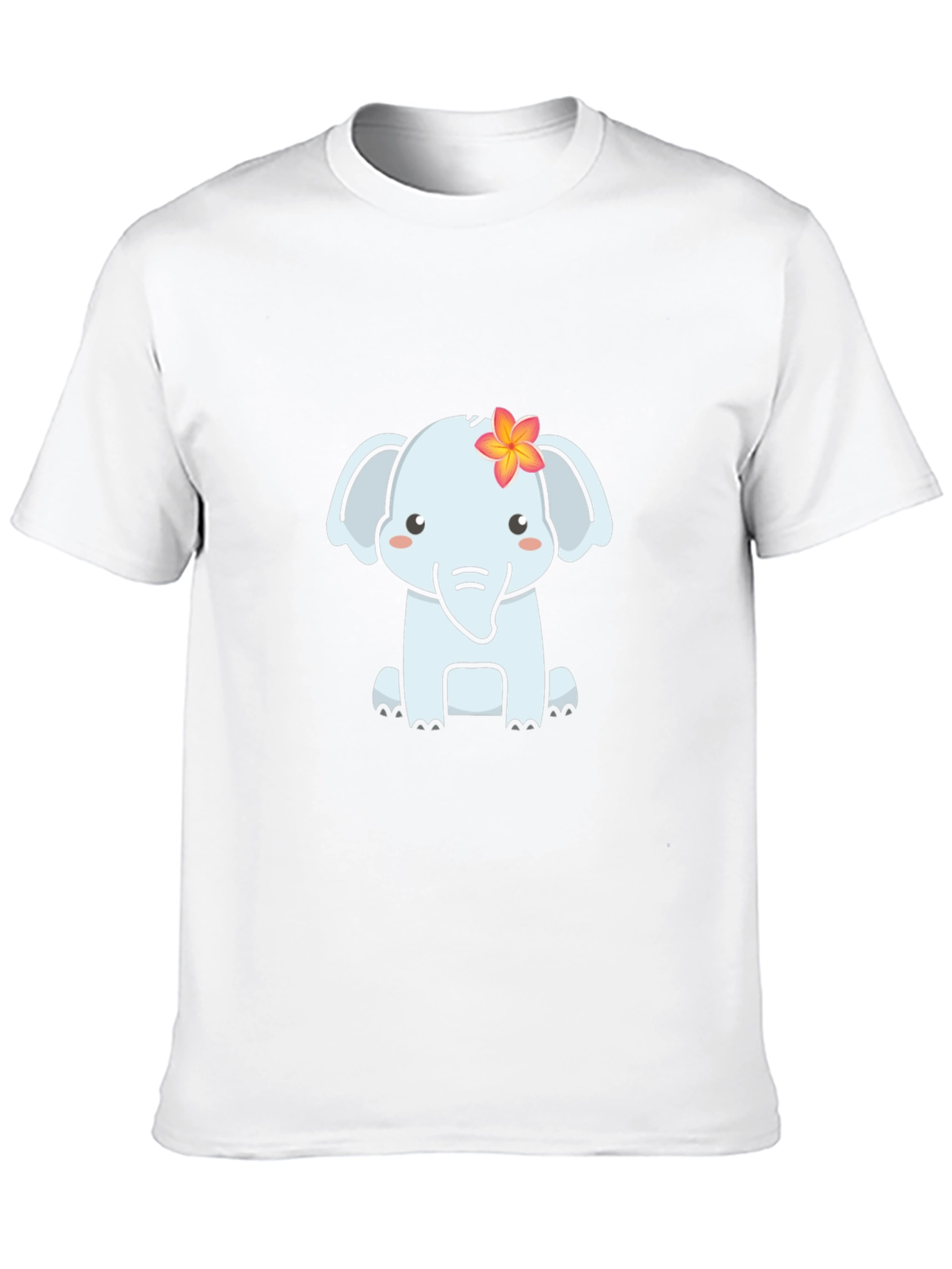 Cute Elephant Graphic T-Shirt - Soft Black Tee