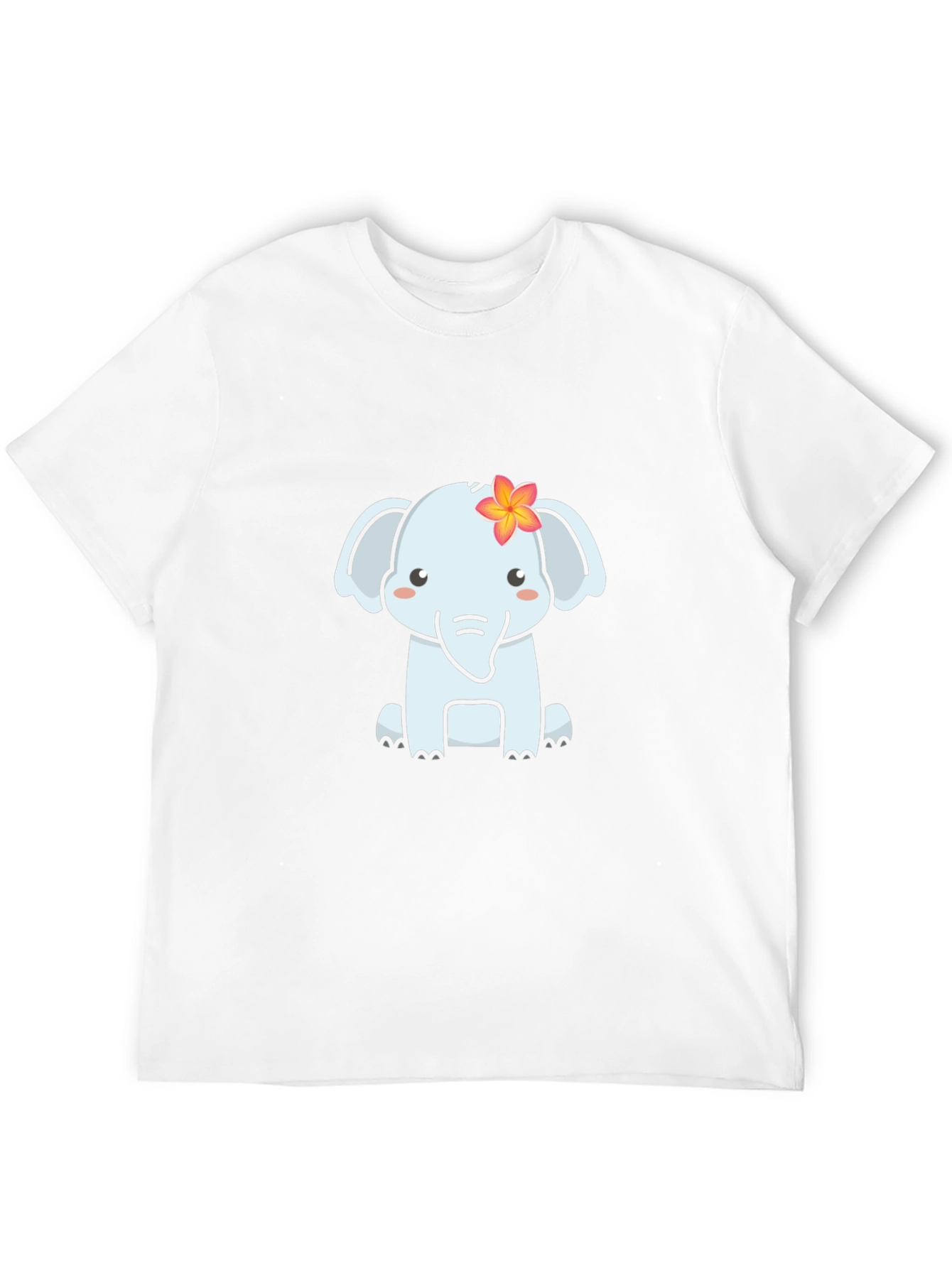 Cute Elephant Graphic T-Shirt - Soft Black Tee