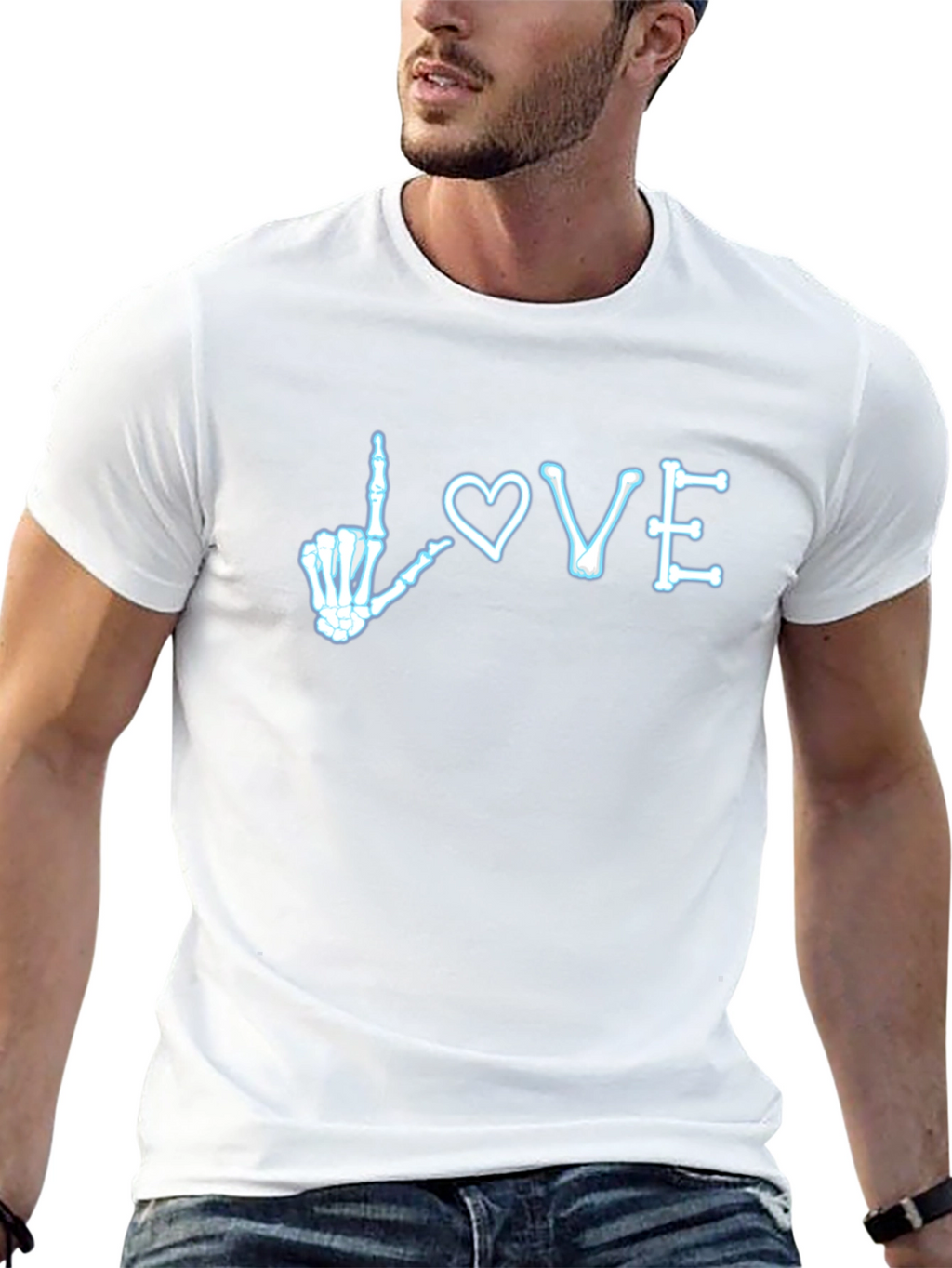 Skeleton Hand Love Graphic Tee