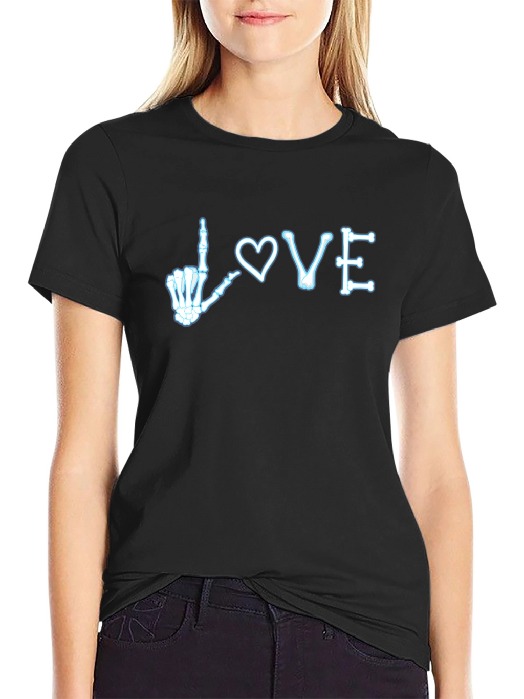 Skeleton Hand Love Graphic Tee