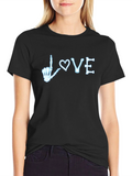 Skeleton Hand Love Graphic Tee