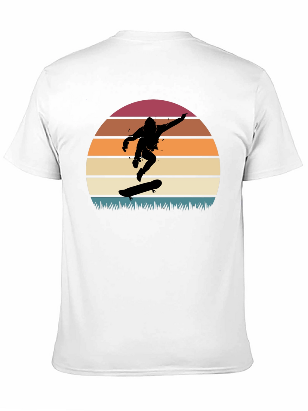 Skateboarder Sunset Graphic Tee - Cool Retro Design