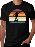 Skateboarder Sunset Graphic Tee - Cool Retro Design
