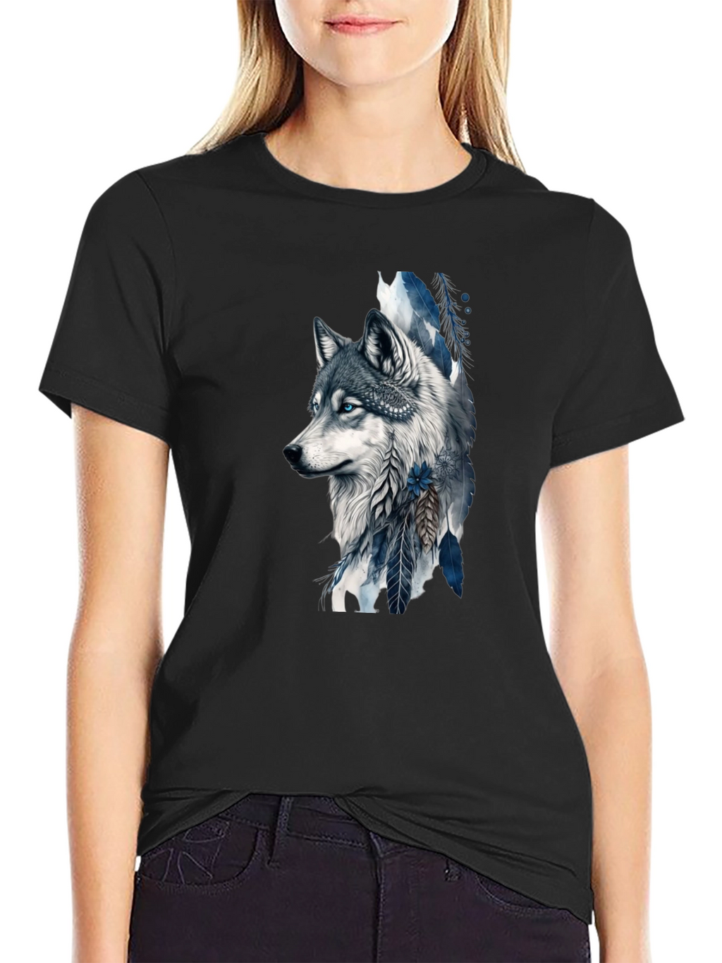 Wolf Graphic Tee - Artistic Print