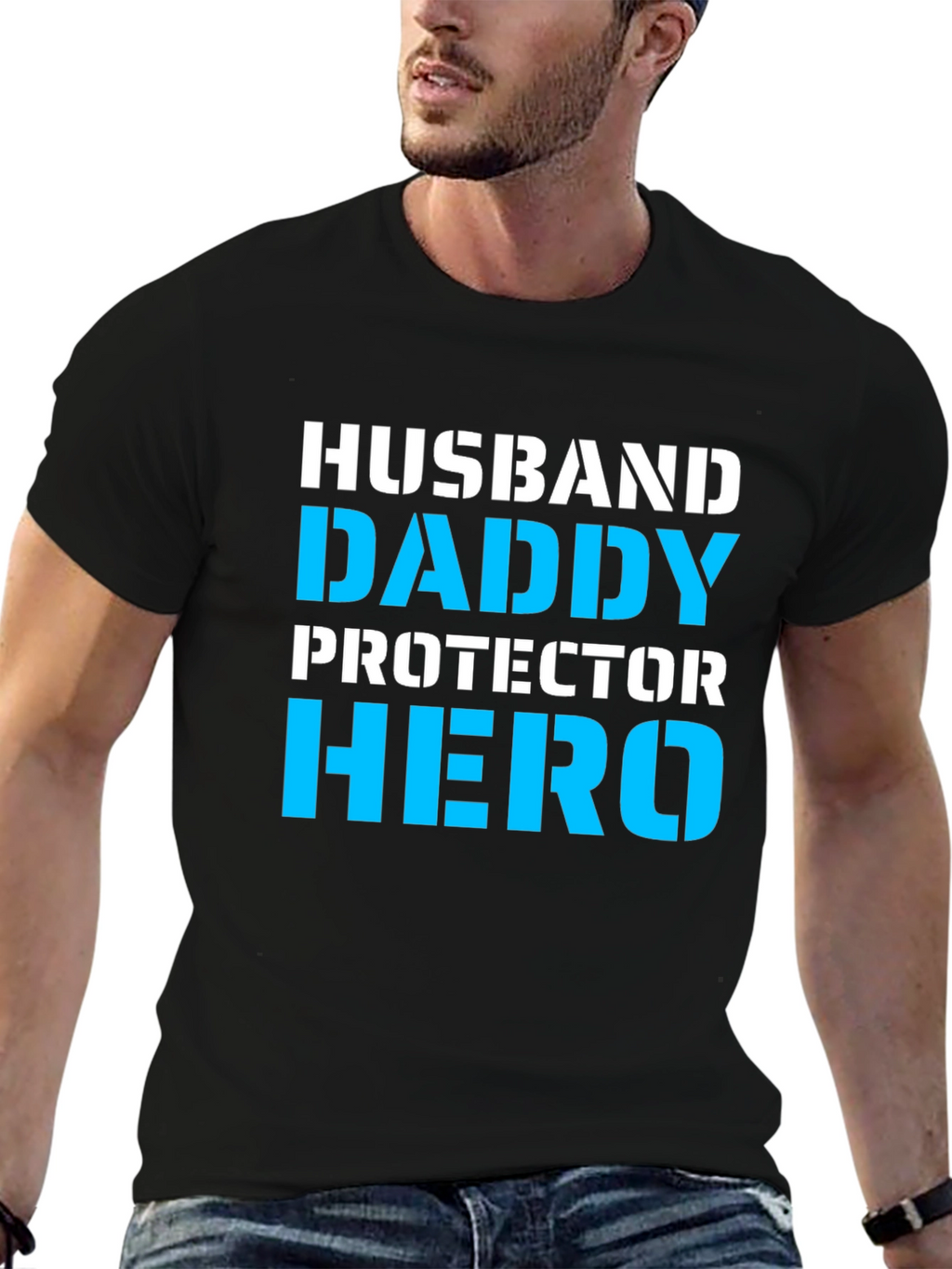 Husband Daddy Hero Graphic T-Shirt