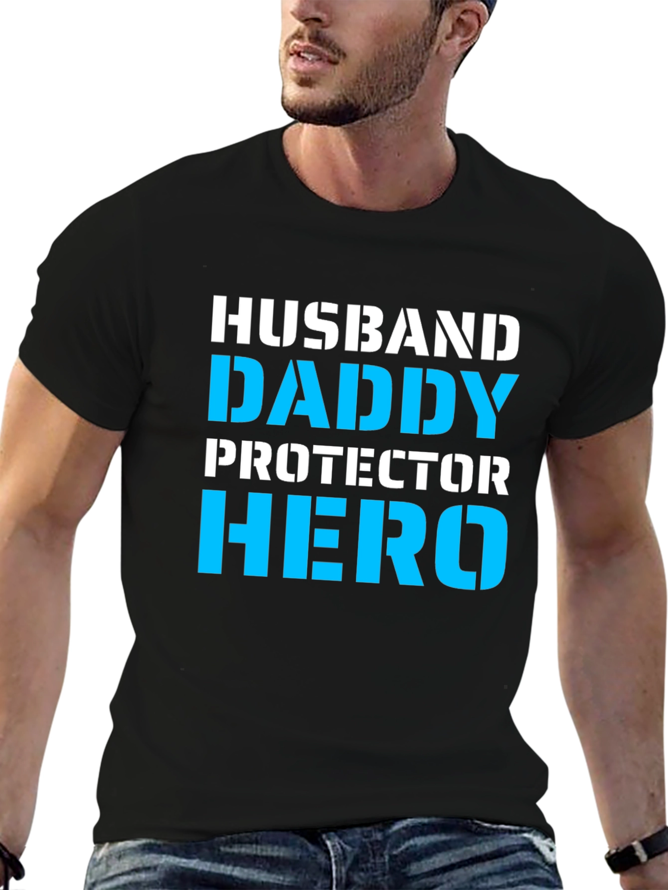 Husband Daddy Hero Graphic T-Shirt
