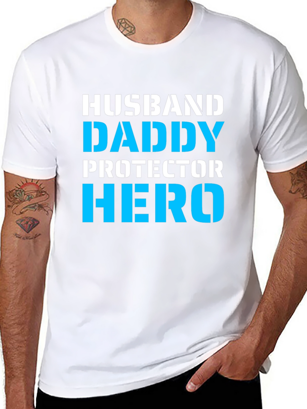 Husband Daddy Hero Graphic T-Shirt