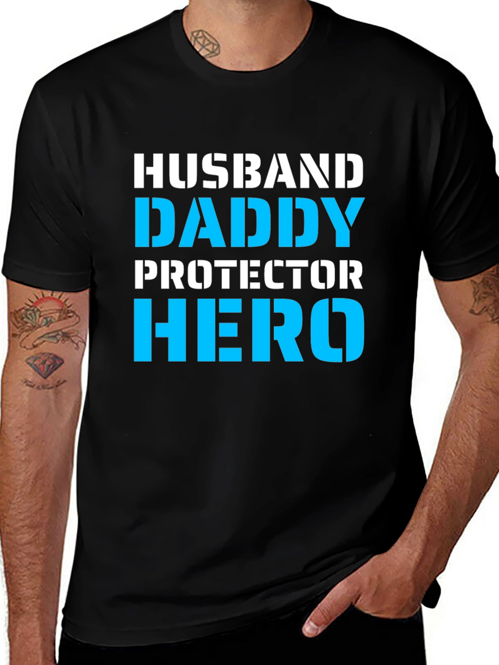 Husband Daddy Hero Graphic T-Shirt
