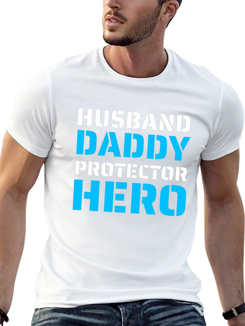 Husband Daddy Hero Graphic T-Shirt