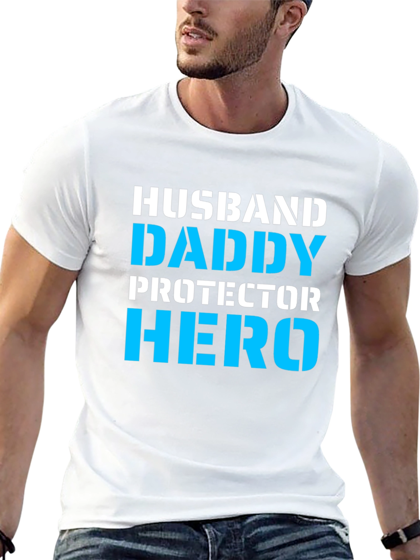 Husband Daddy Hero Graphic T-Shirt