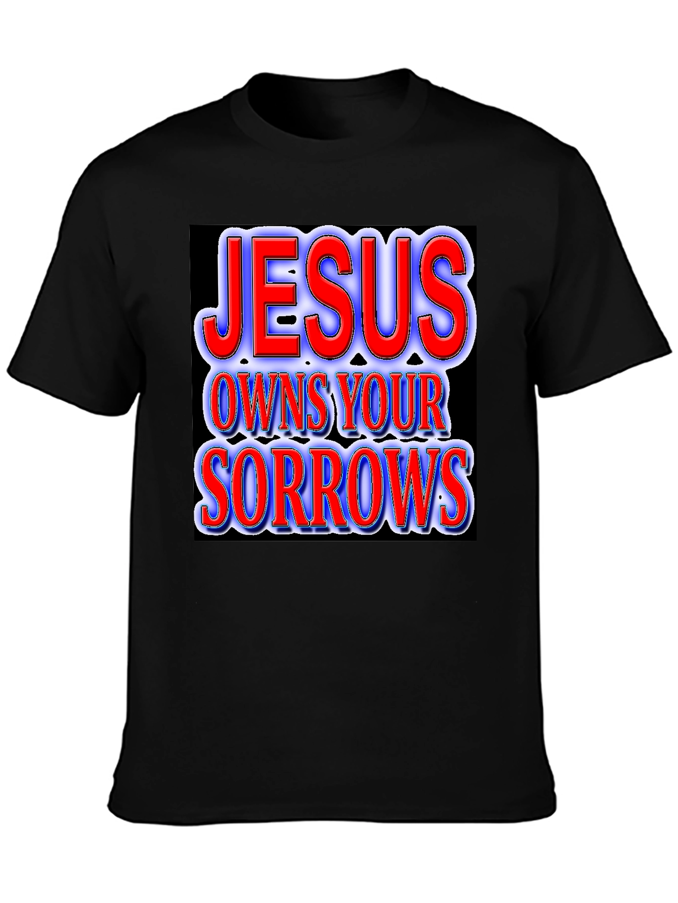 Jesus Owns Your Sorrows Graphic Tee - Black