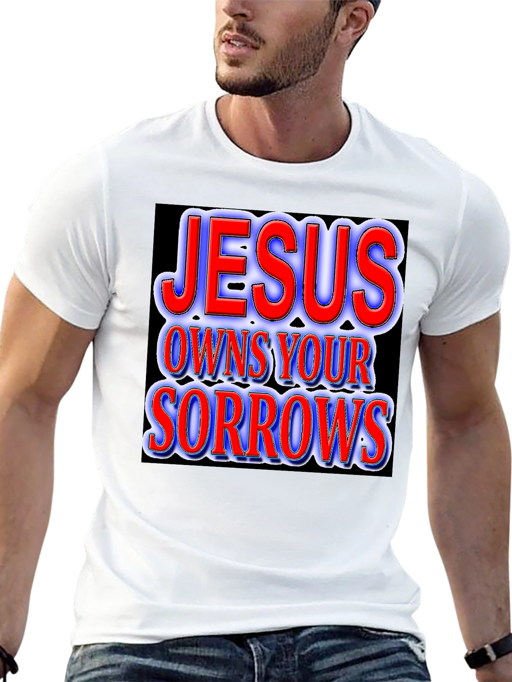 Jesus Owns Your Sorrows Graphic Tee - Black