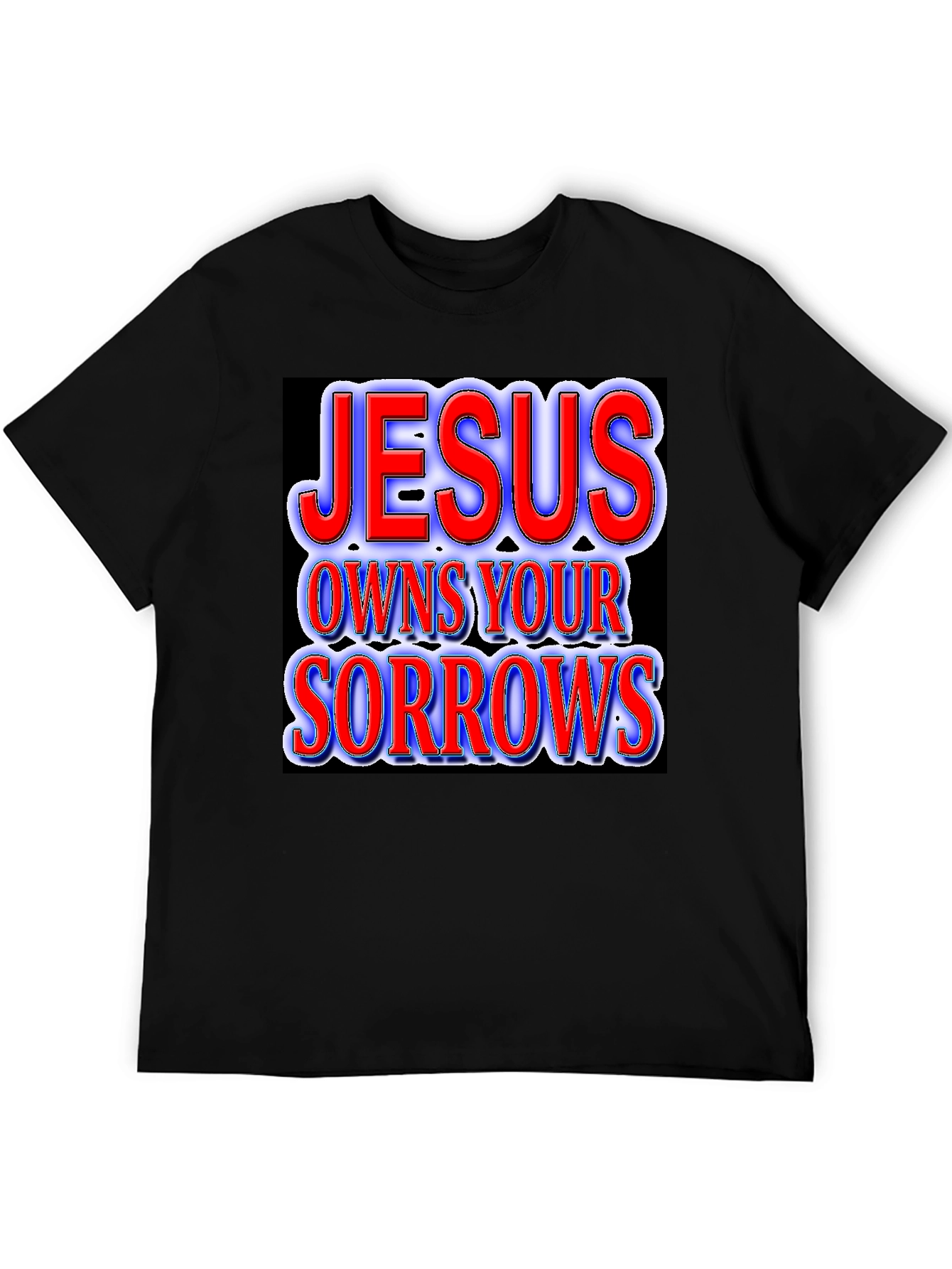 Jesus Owns Your Sorrows Graphic Tee - Black