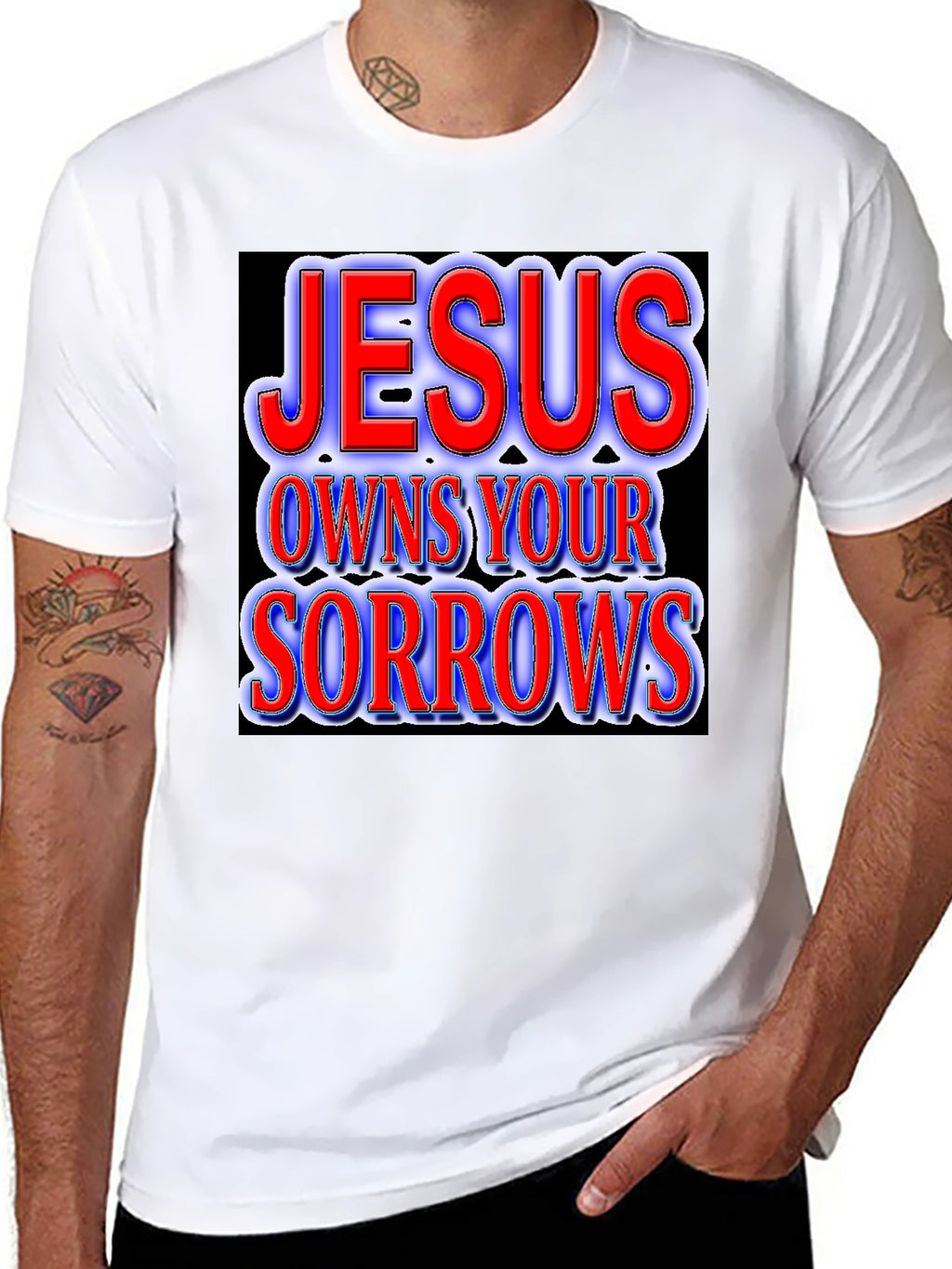 Jesus Owns Your Sorrows Graphic Tee - Black