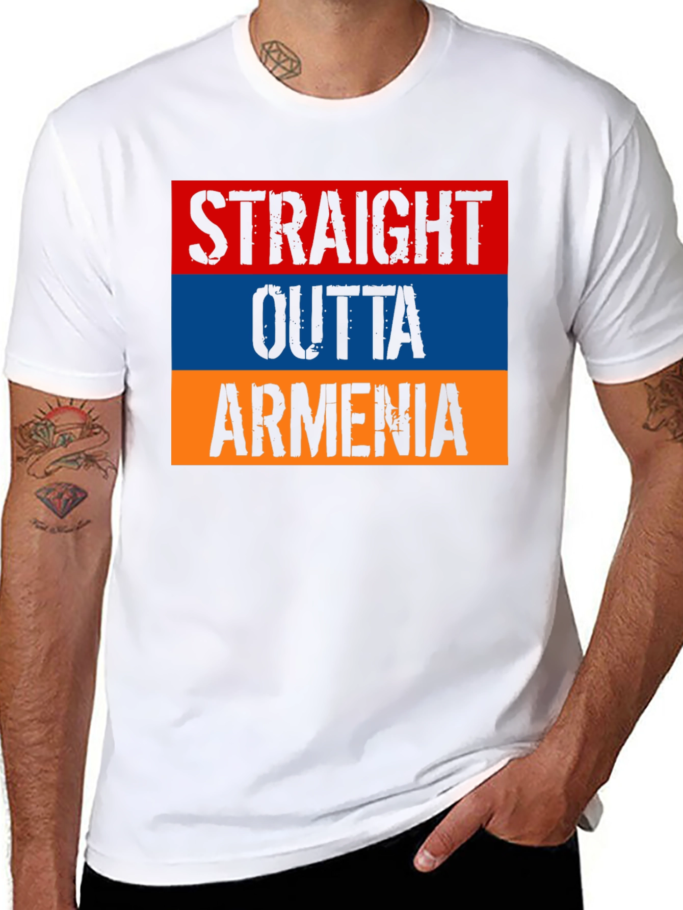 Armenia Flag T-Shirt - Straight Outta Armenia