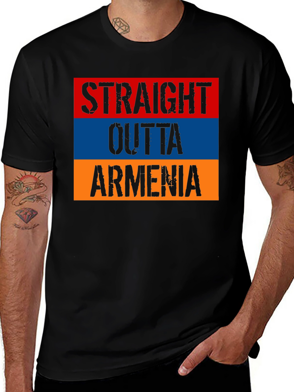 Armenia Flag T-Shirt - Straight Outta Armenia