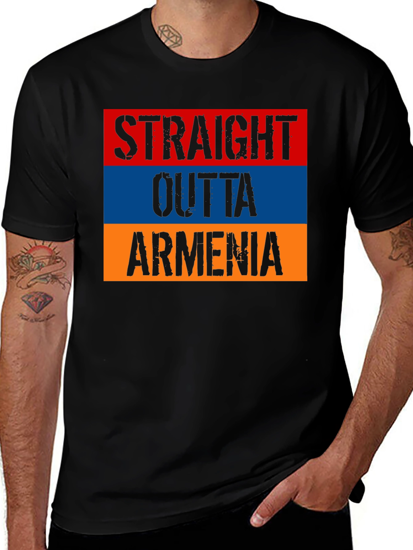 Armenia Flag T-Shirt - Straight Outta Armenia