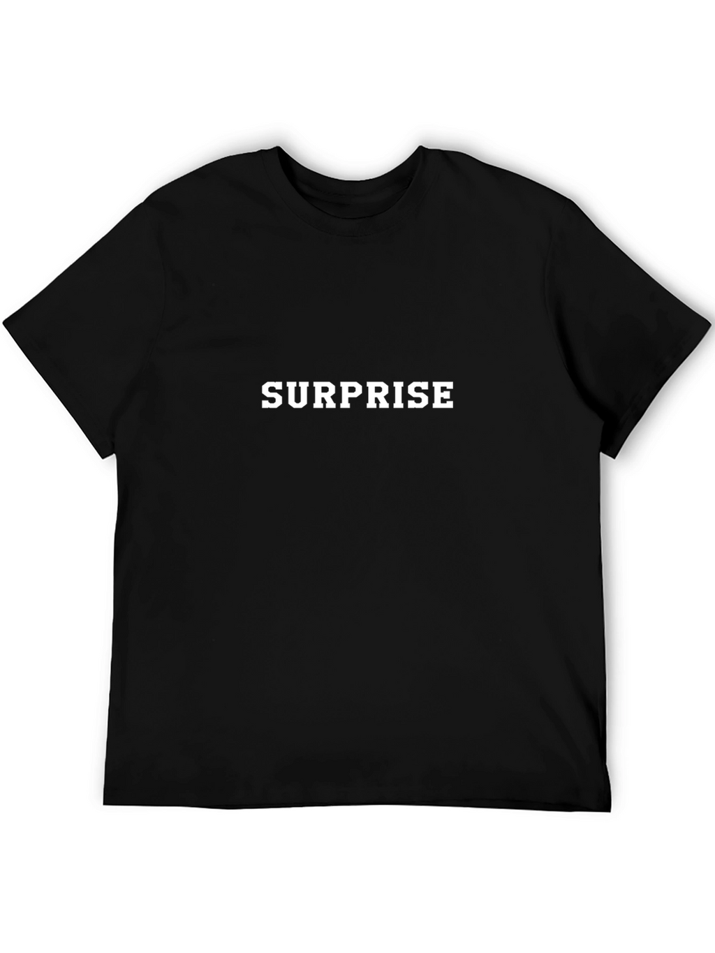 Surprise Tee - Mens Black Cotton T-Shirt
