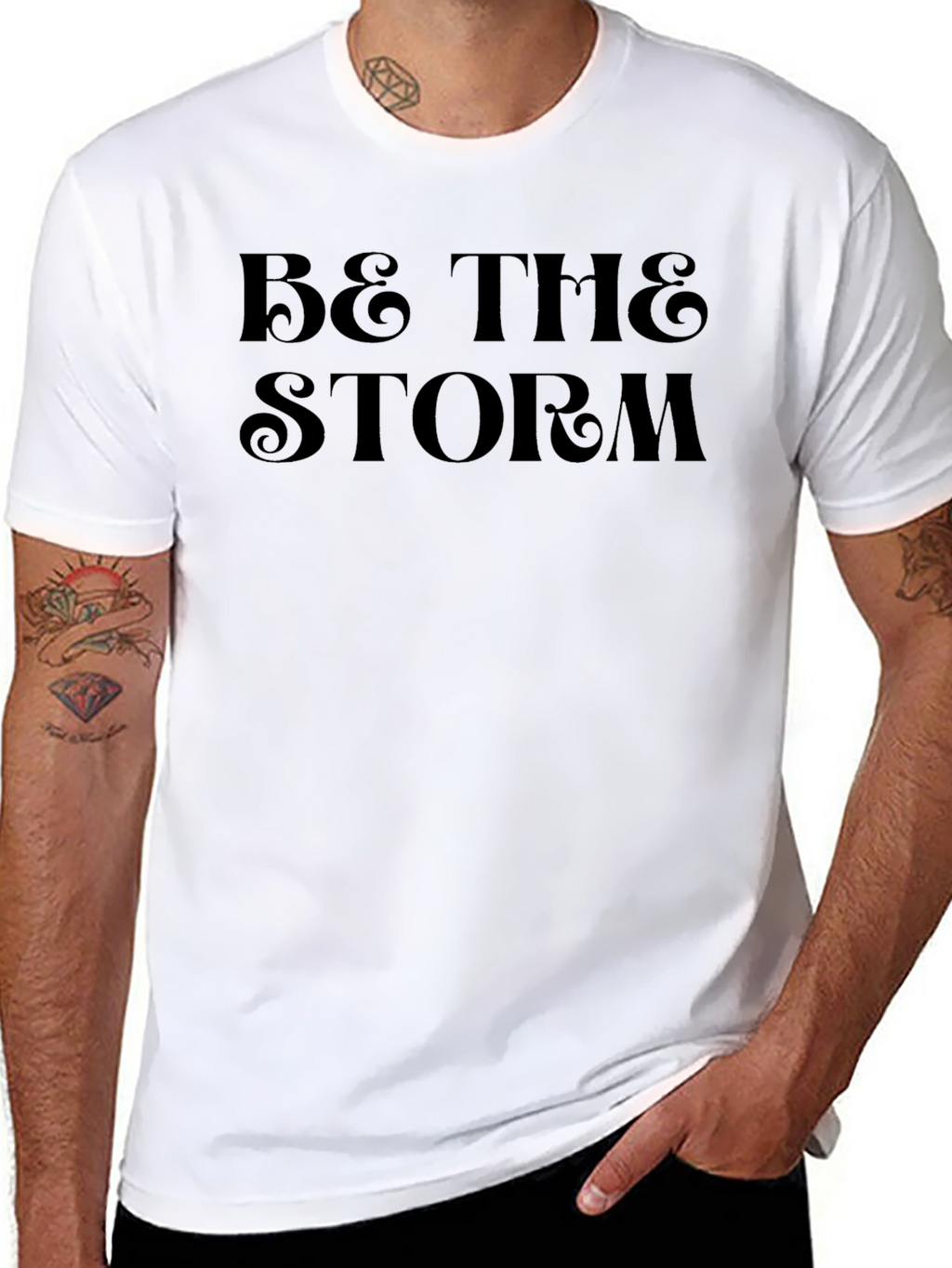 Be The Storm Black Graphic Tee