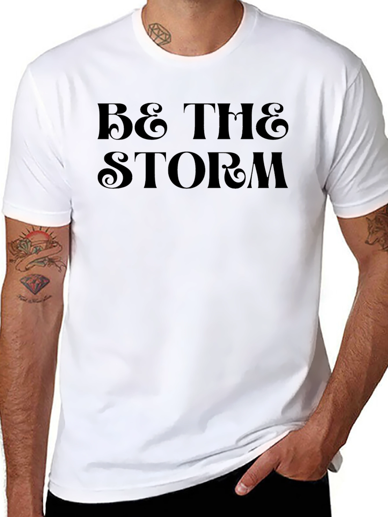 Be The Storm Black Graphic Tee