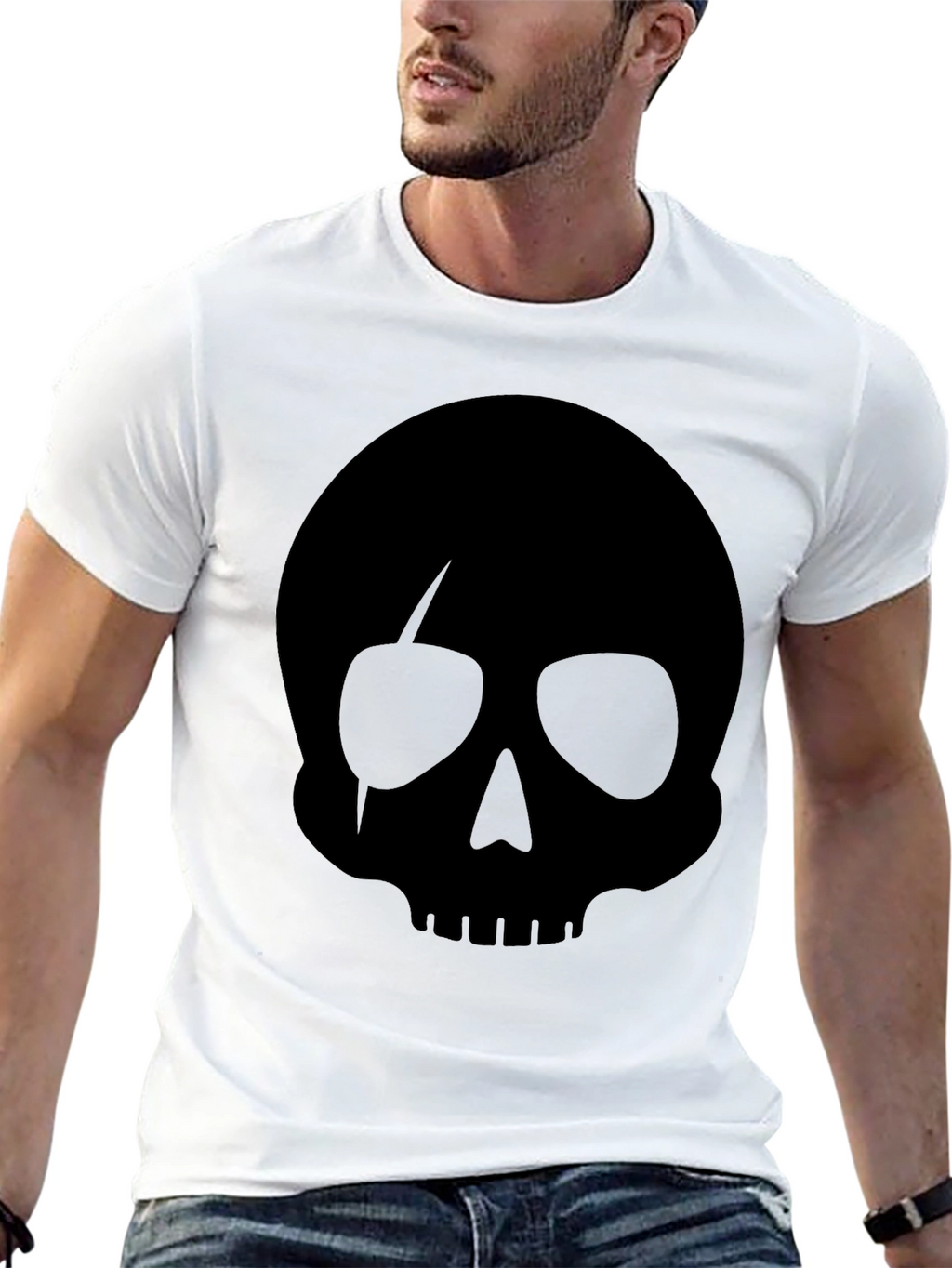 Skull Graphic Black T-Shirt for Men