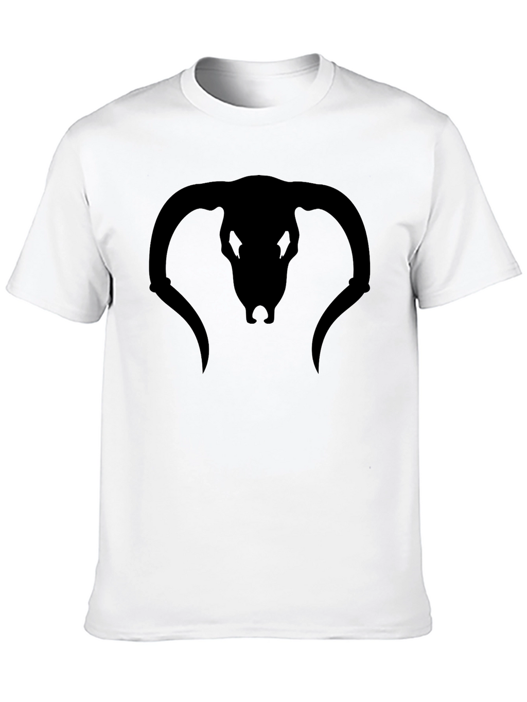 Black Bull Skull Graphic T-Shirt