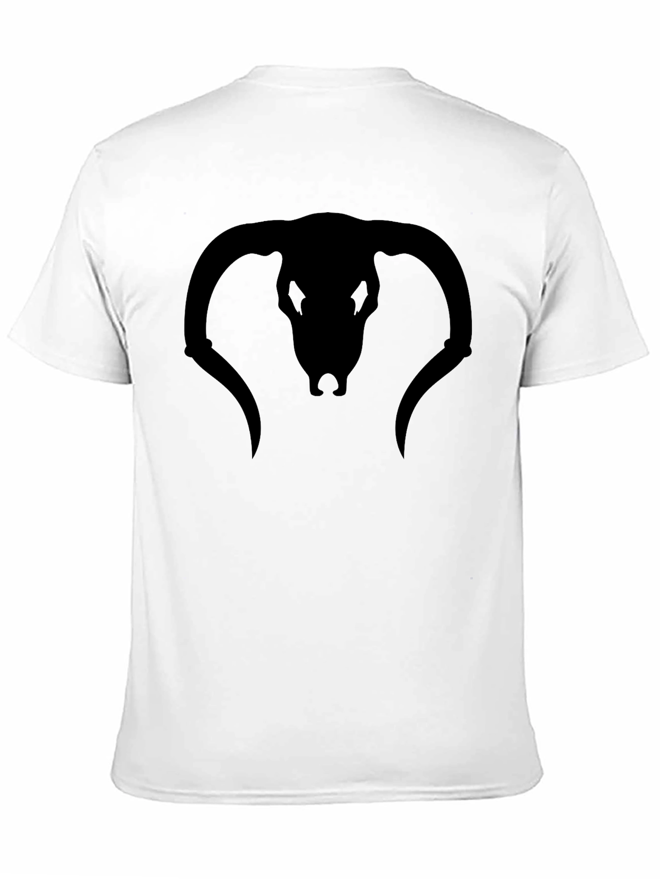 Black Bull Skull Graphic T-Shirt