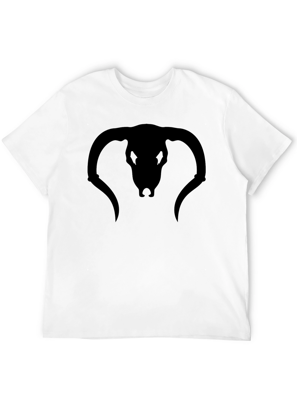 Black Bull Skull Graphic T-Shirt