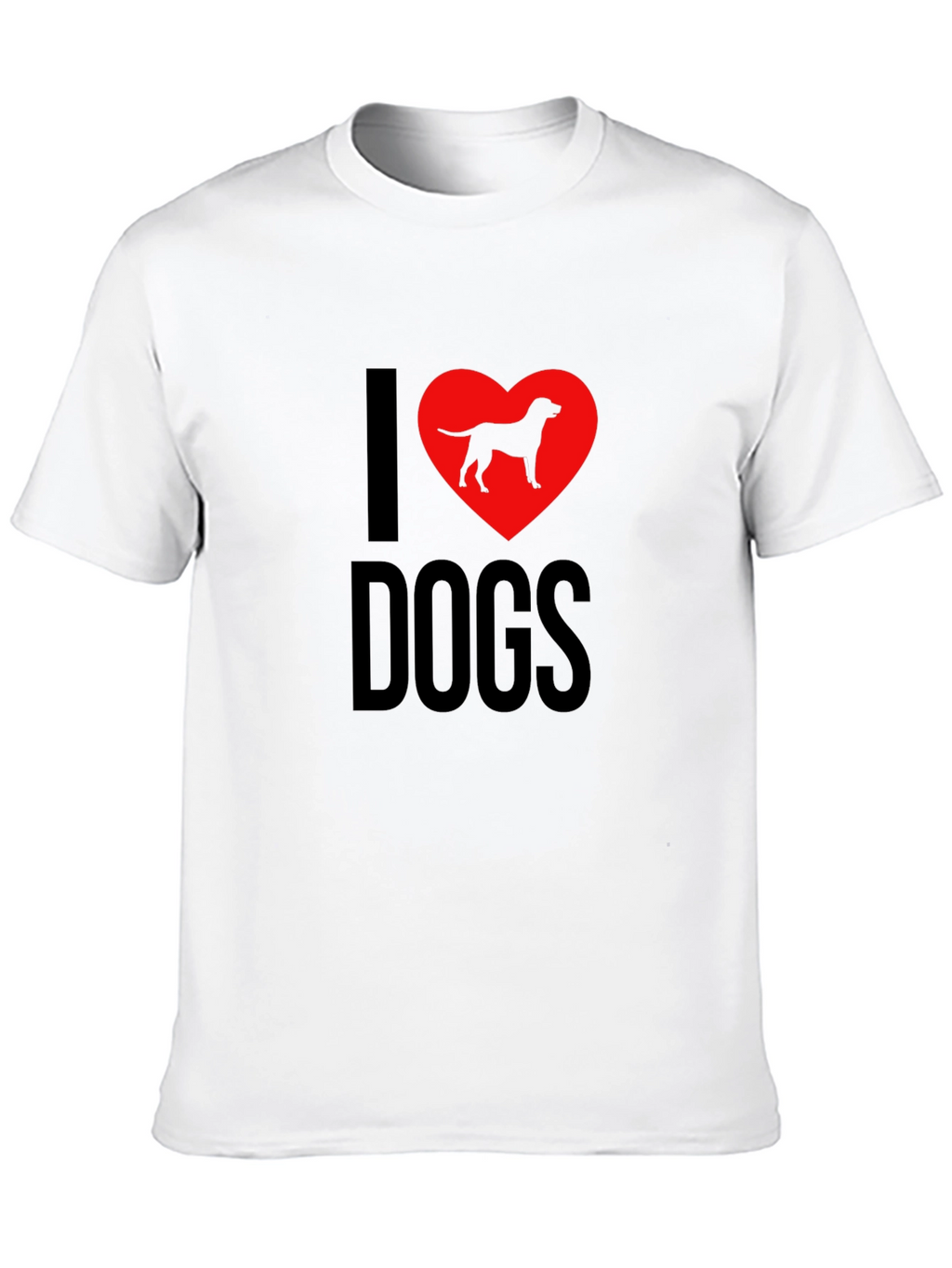 I Love Dogs T-Shirt - Dog Breed Heart Design