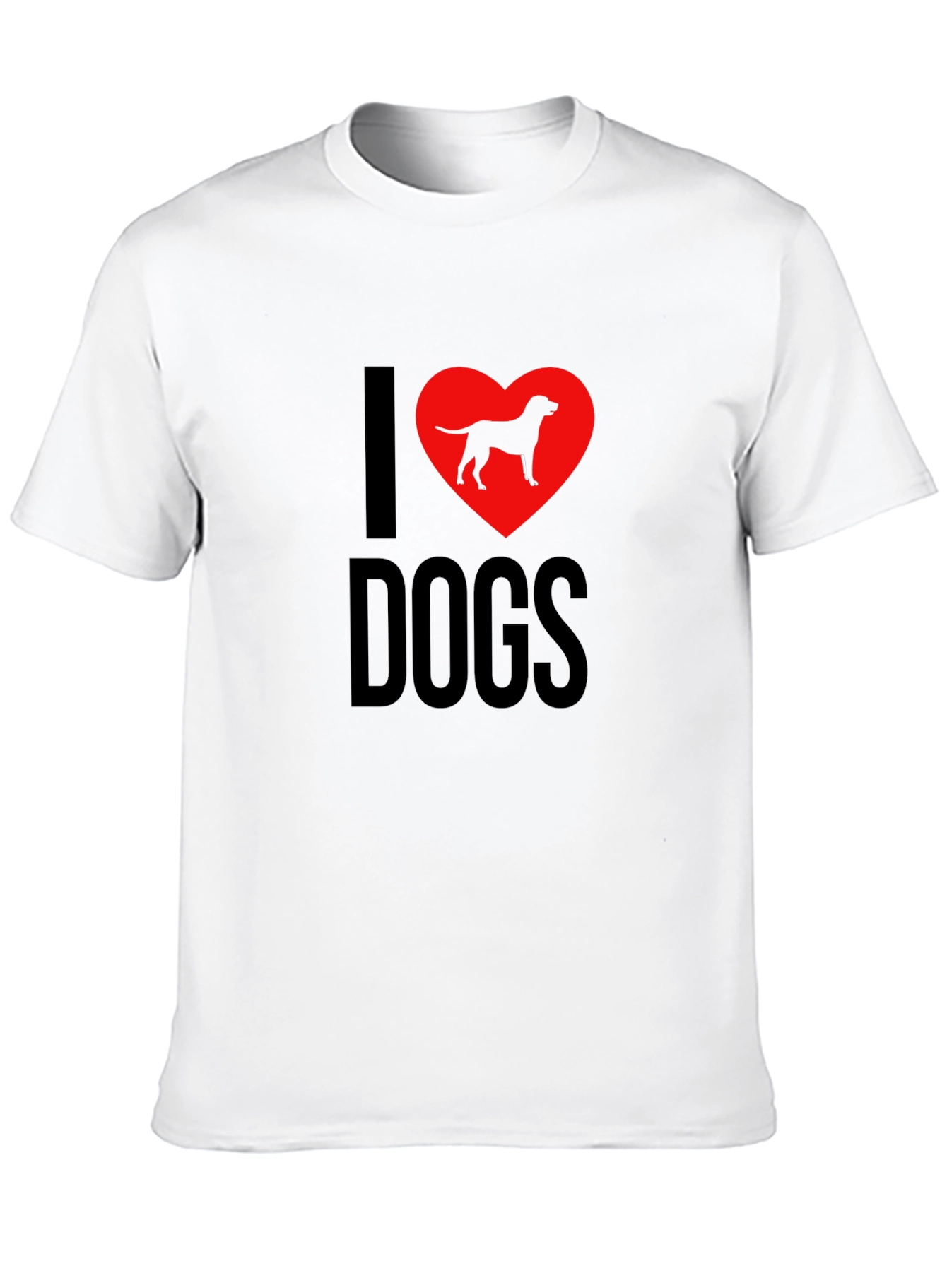 I Love Dogs T-Shirt - Dog Breed Heart Design