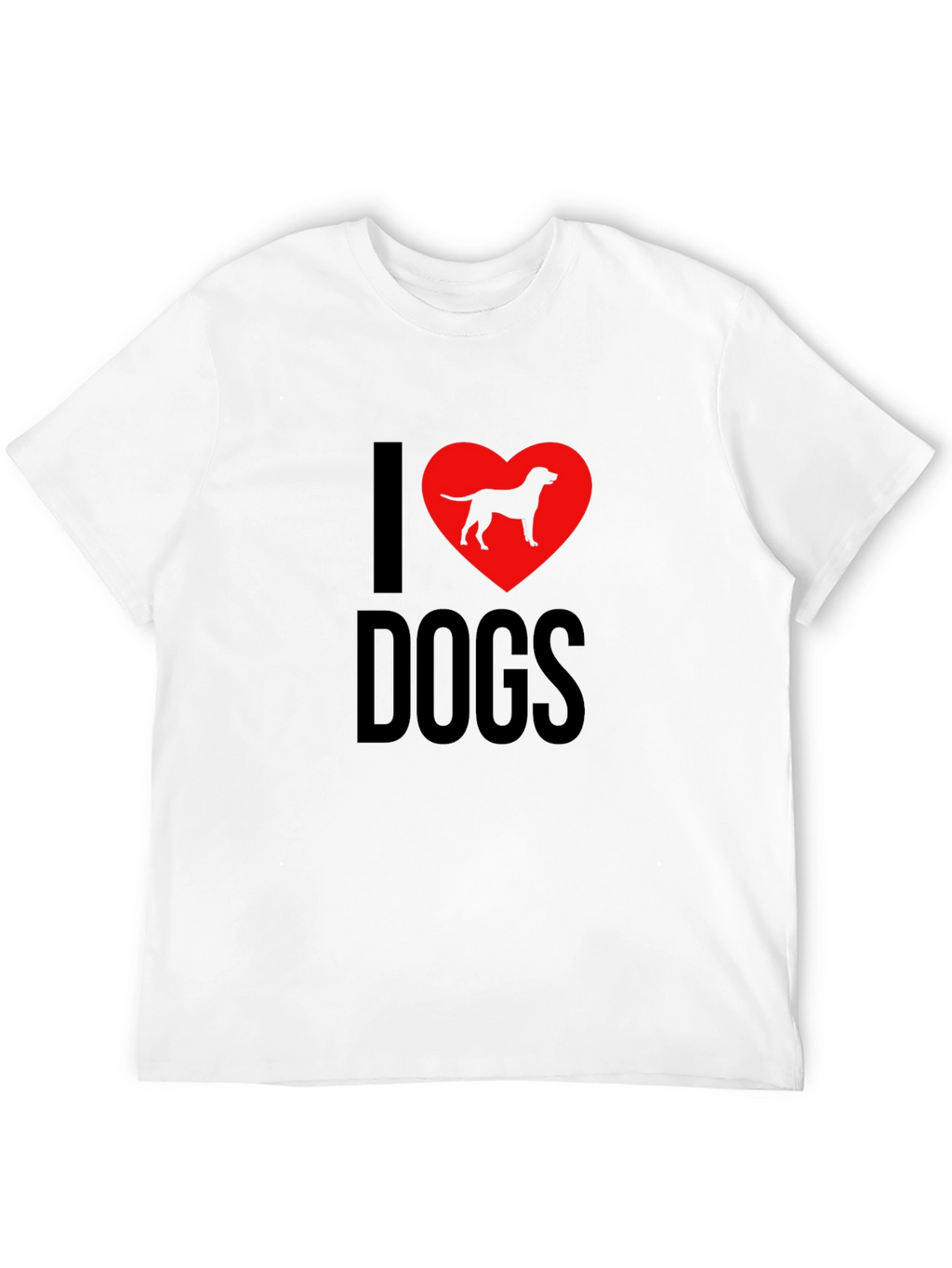 I Love Dogs T-Shirt - Dog Breed Heart Design