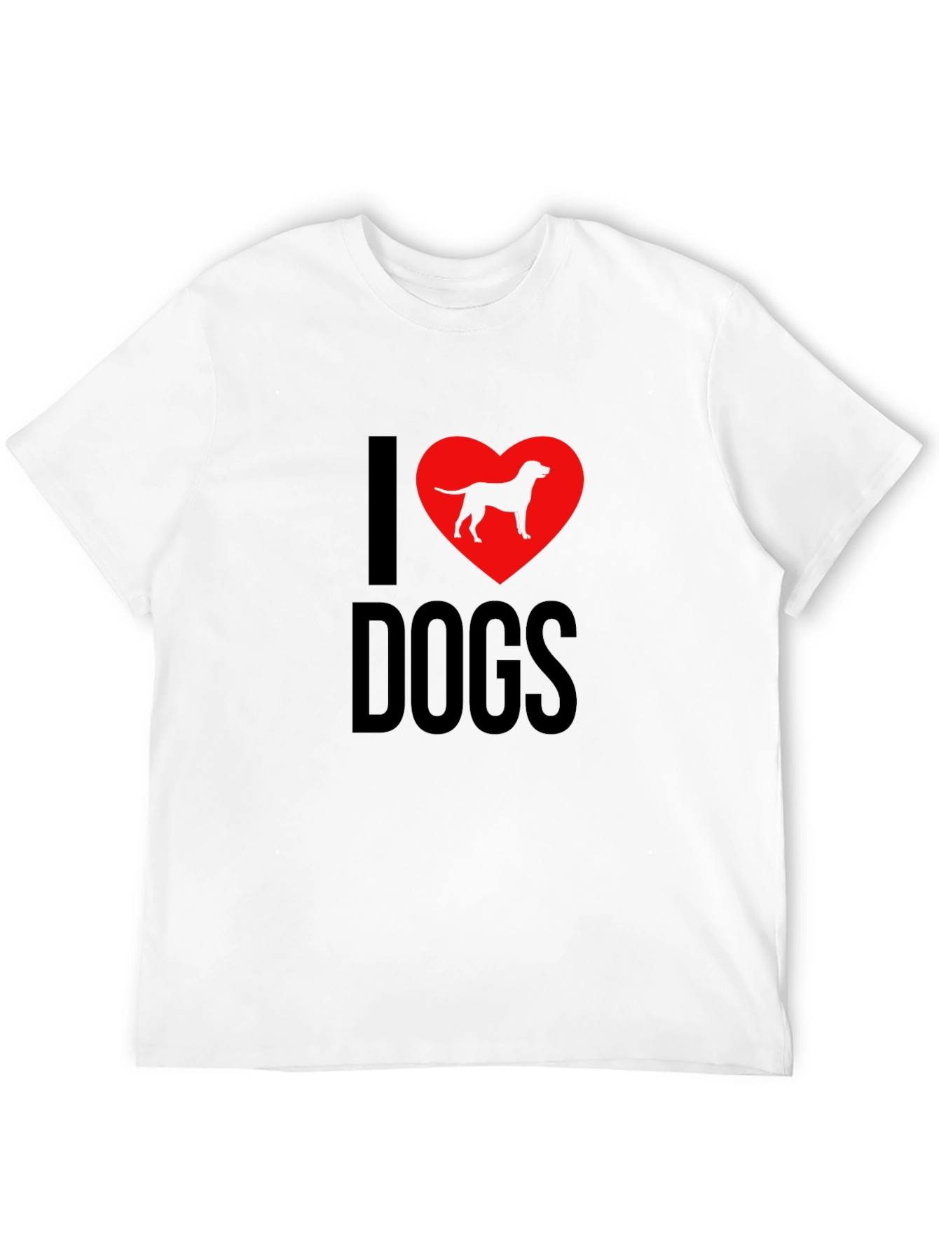 I Love Dogs T-Shirt - Dog Breed Heart Design