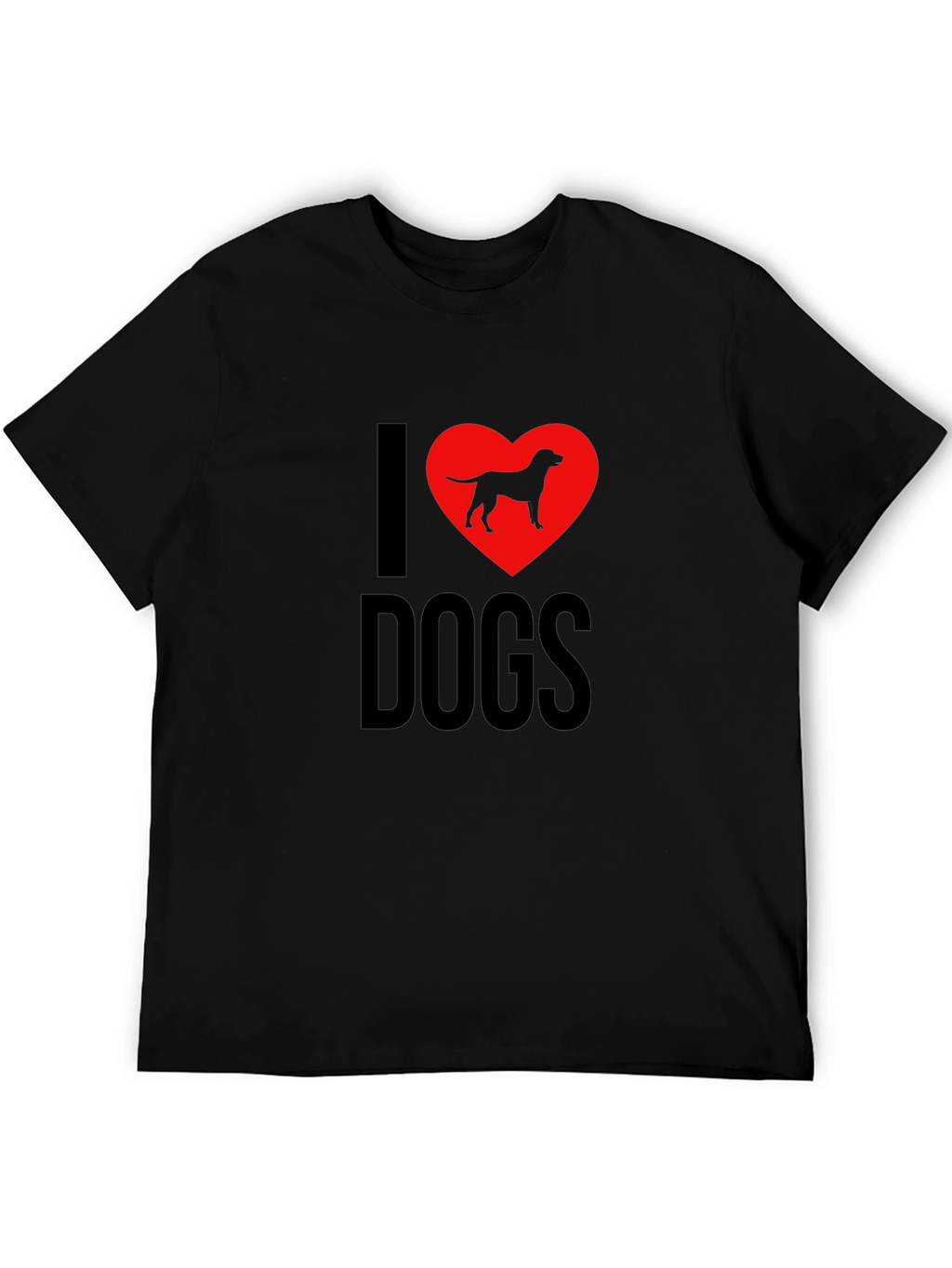 I Love Dogs T-Shirt - Dog Breed Heart Design