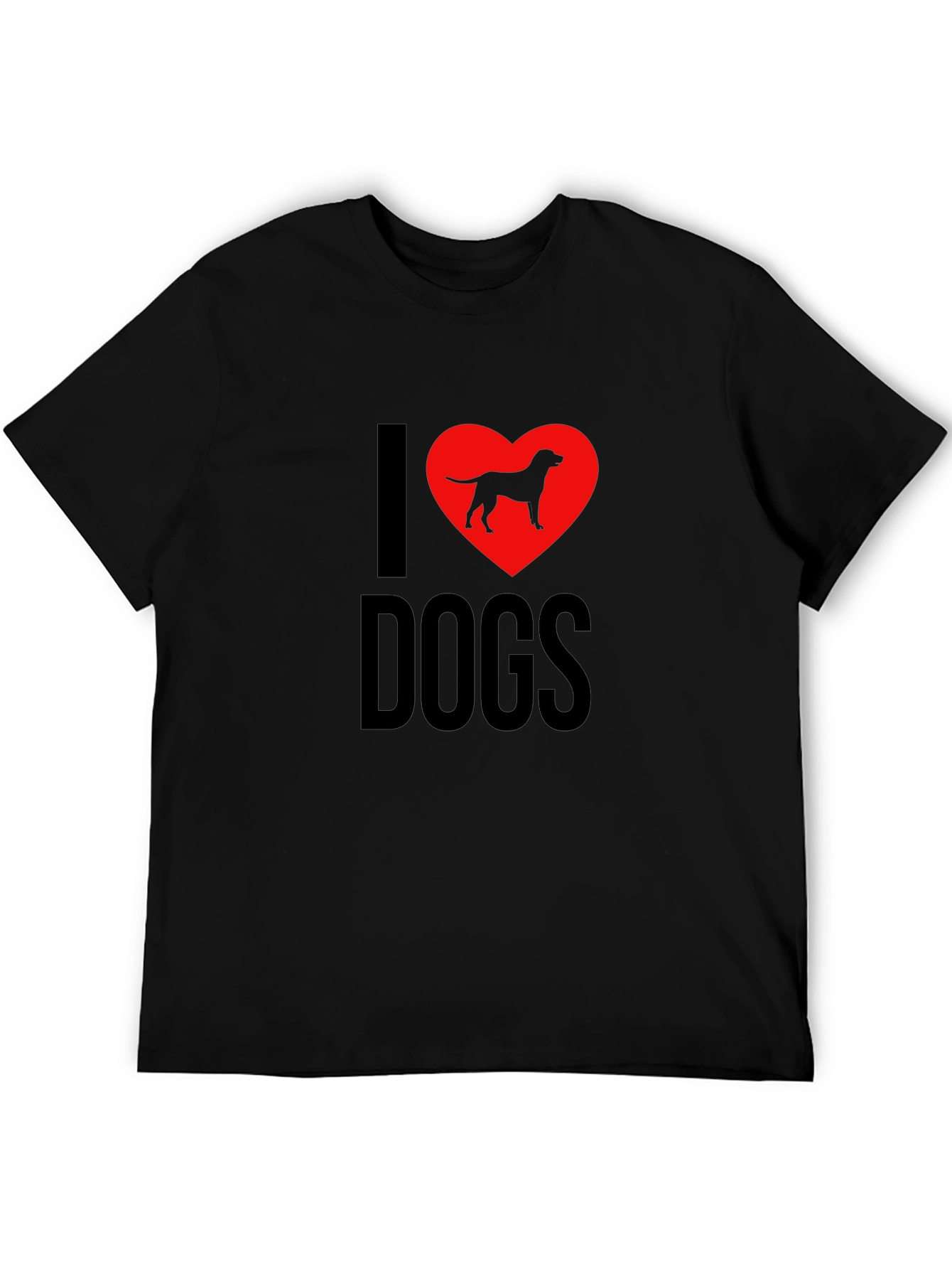 I Love Dogs T-Shirt - Dog Breed Heart Design
