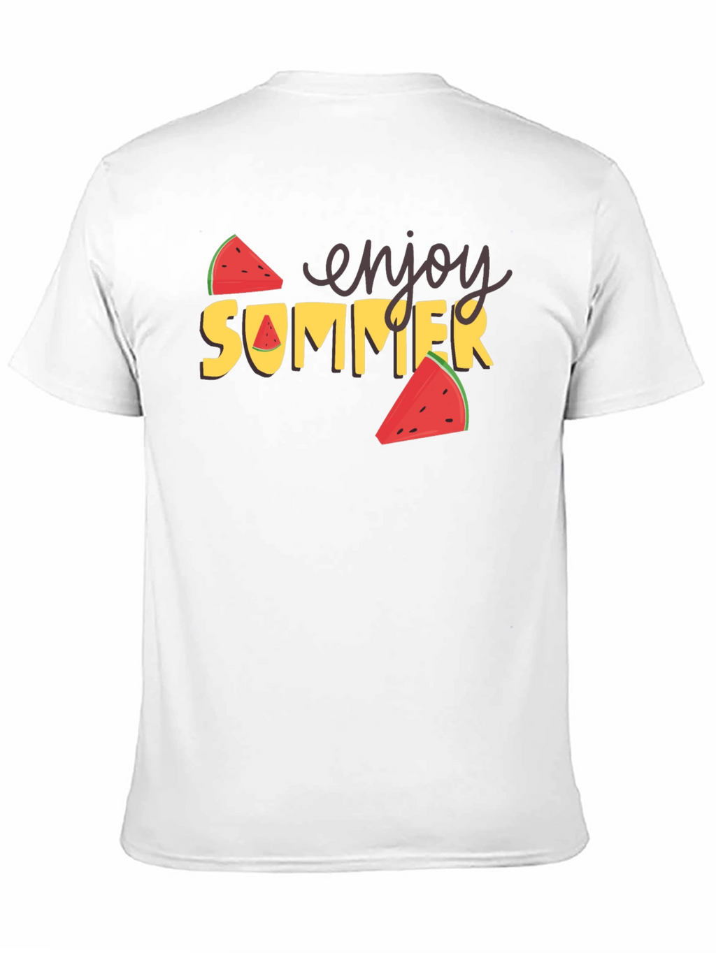 Enjoy Summer Watermelon Graphic Tee - Black